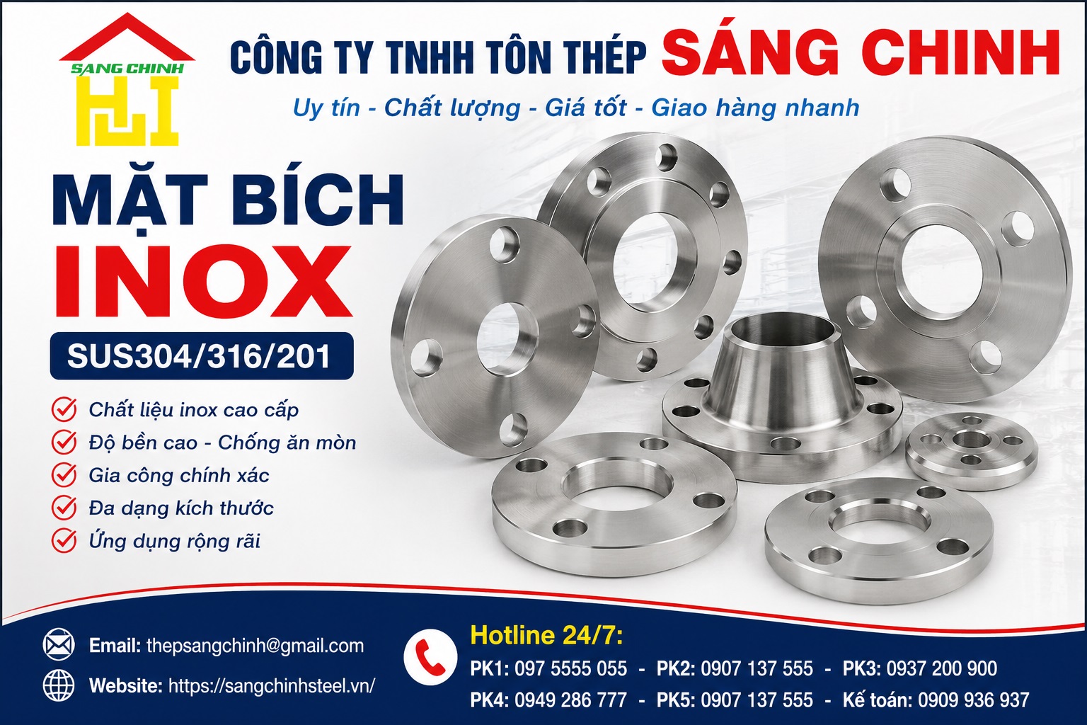 Mặt Bích INOX SUS304/316/201