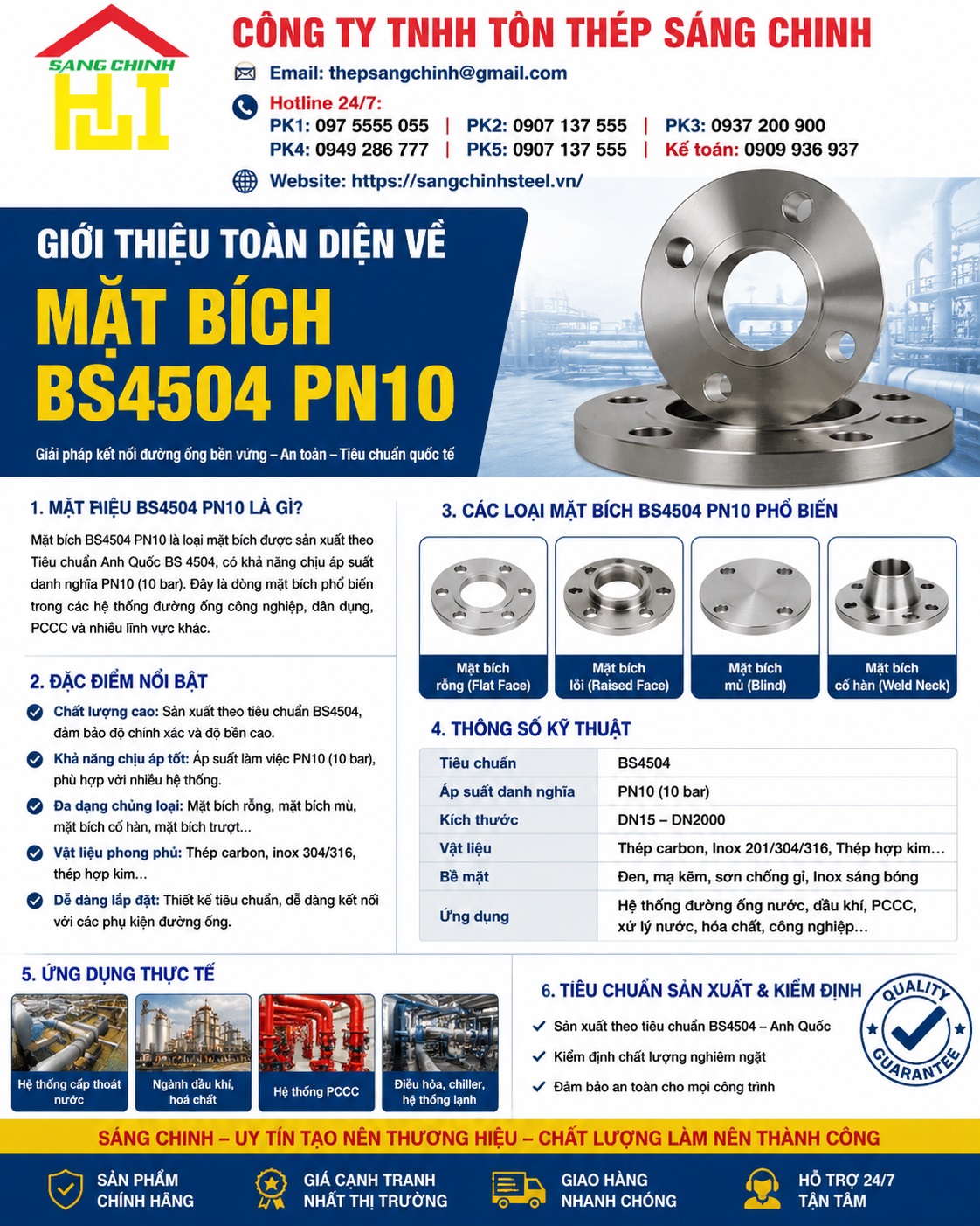 Mặt bích lắp ghép BS4504 PN10