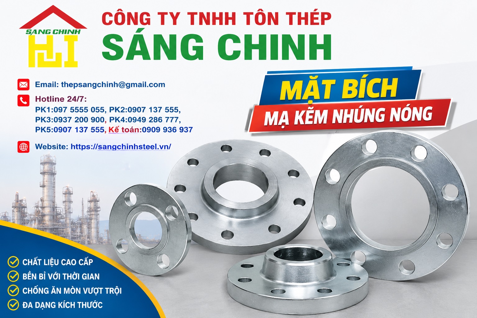 Mặt Bích Mạ Kẽm Nhúng Nóng