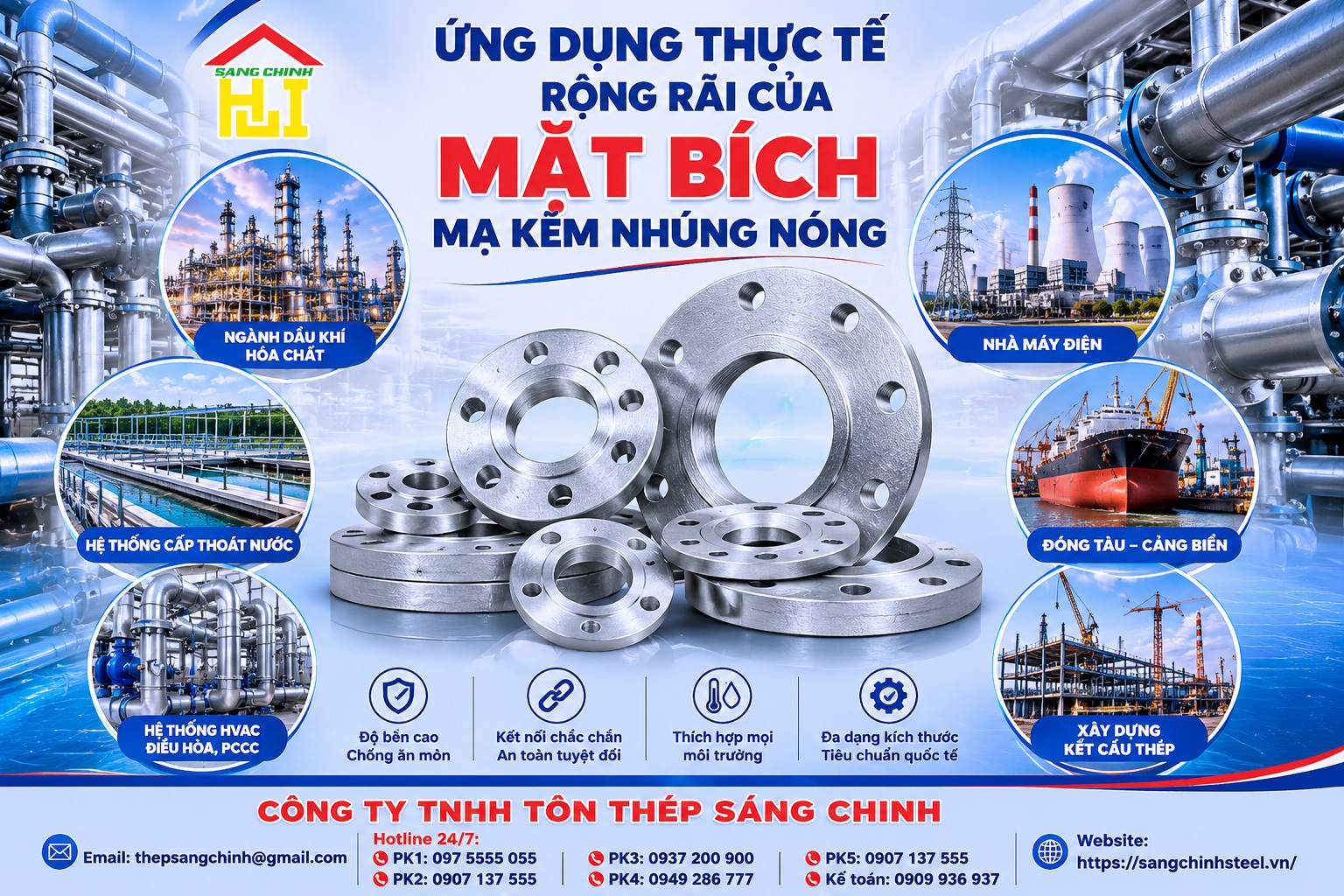 Mặt Bích Mạ Kẽm Nhúng Nóng