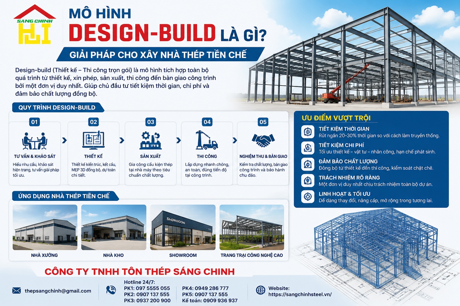 Mô hình Design-build là gì? Giải pháp cho xây nhà thép tiền chế