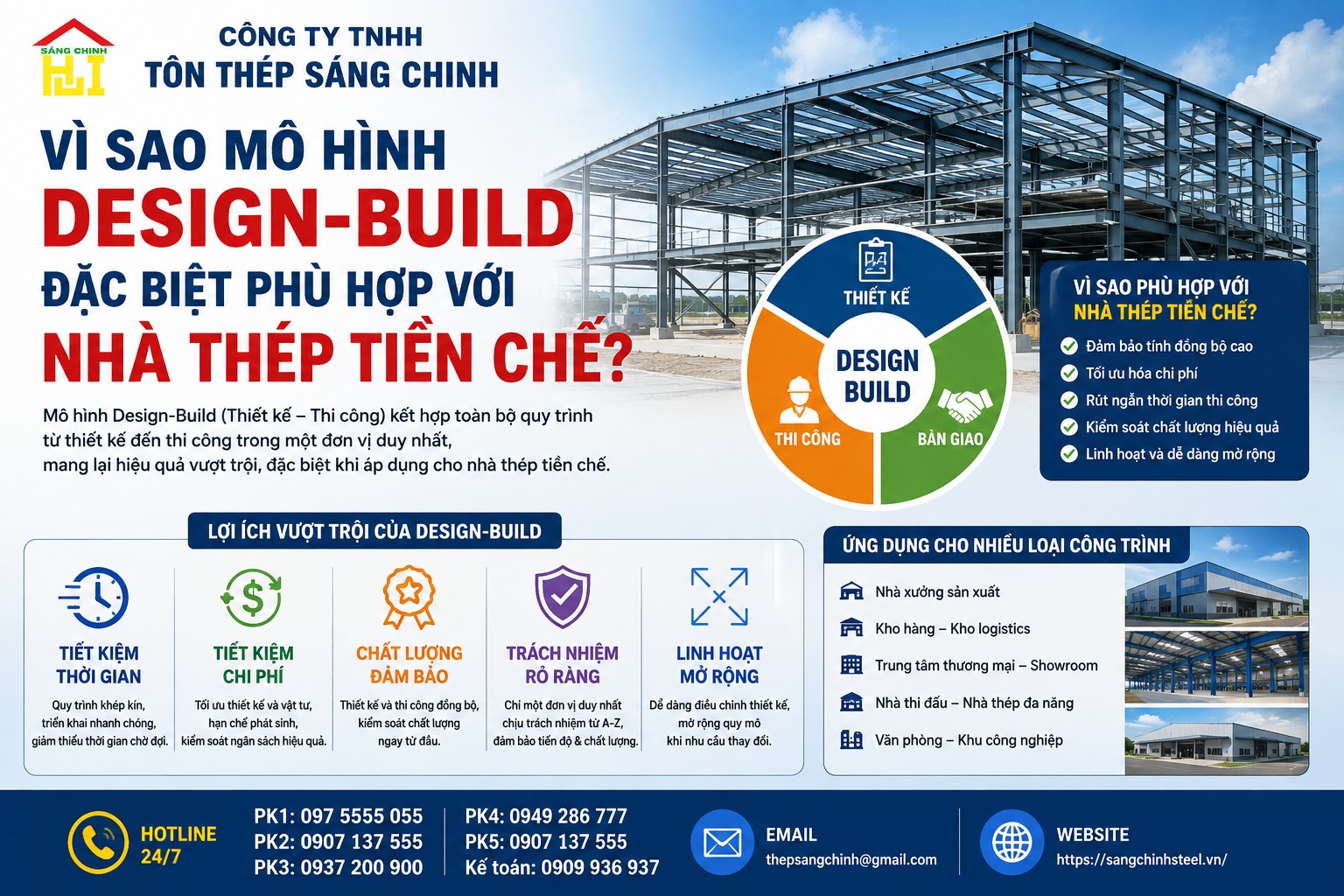 Mô hình Design-build là gì? Giải pháp cho xây nhà thép tiền chế