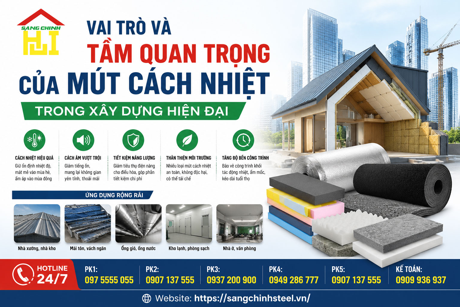 Vai trò và Tầm quan trọng của Mút cách nhiệt trong Xây dựng hiện đại