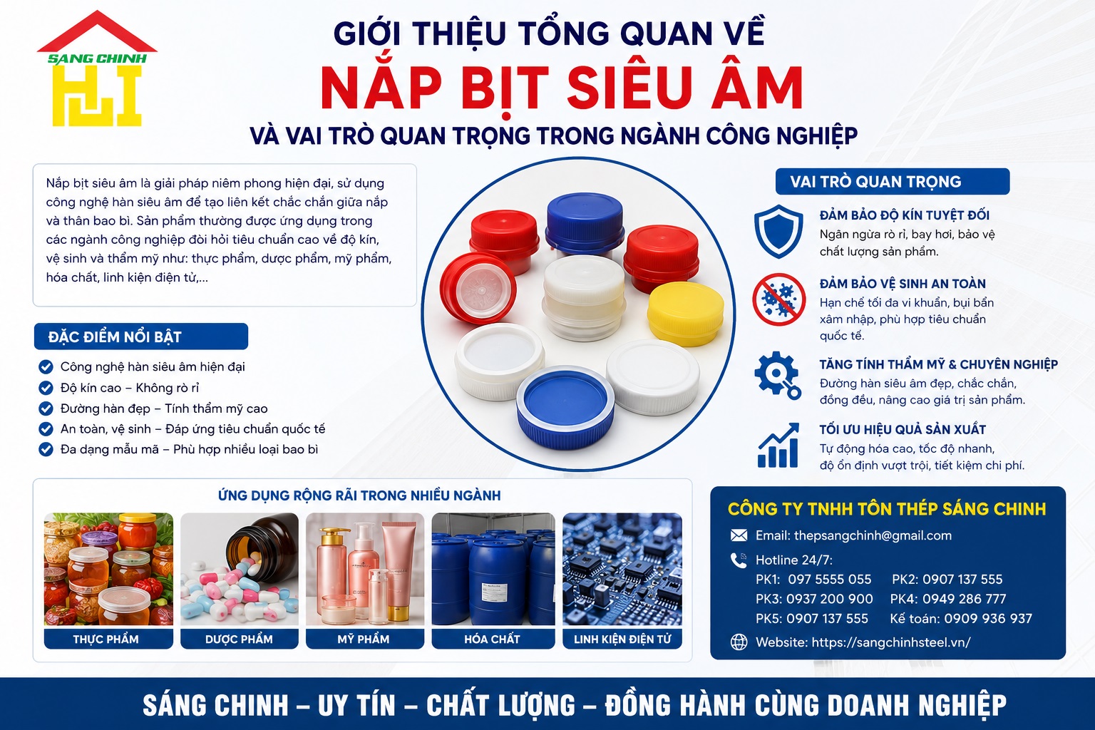 Nắp bịt siêu âm D114, D89, D65, D49, D60, D76, D101…