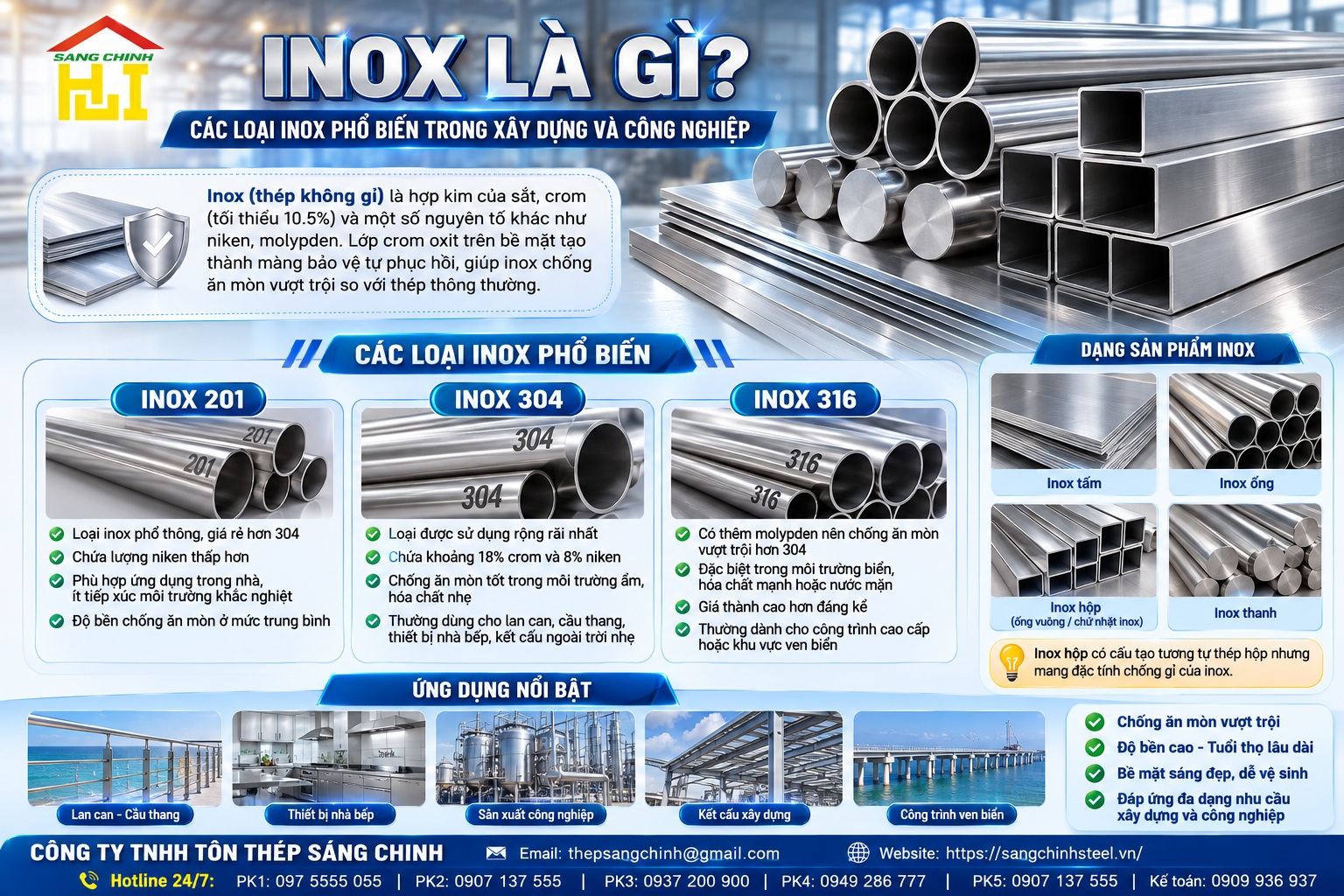 Nên dùng thép hộp hay inox