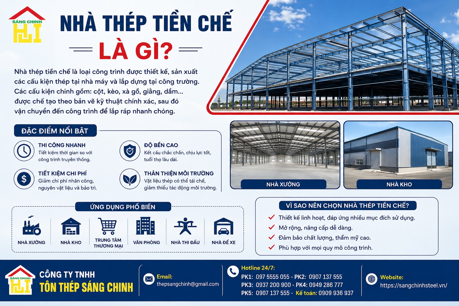 Nhà thép tiền chế sử dụng tấm sàn Cemboard