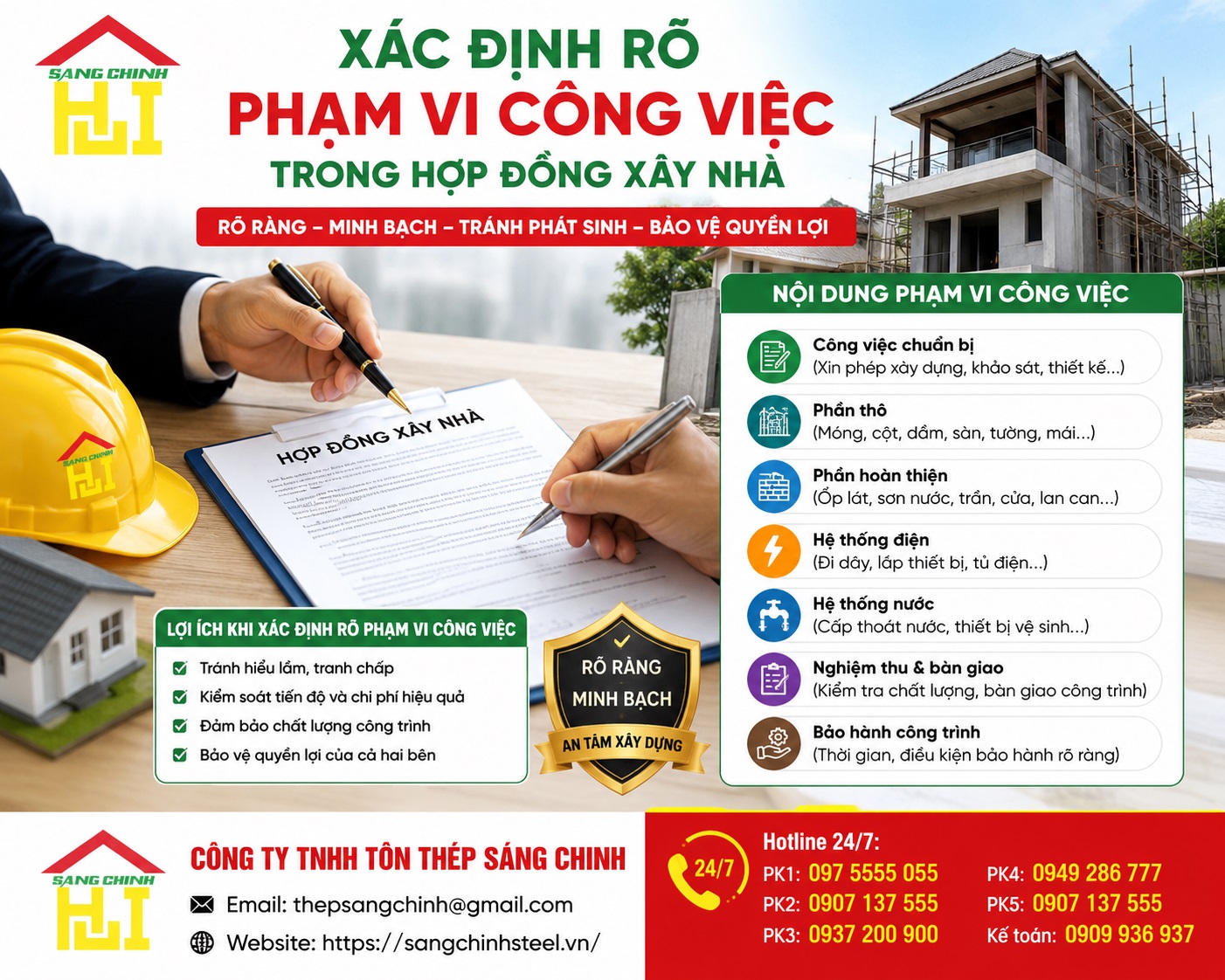 Những lưu ý khi ký hợp đồng xây nhà trọn gói cần nắm rõ
