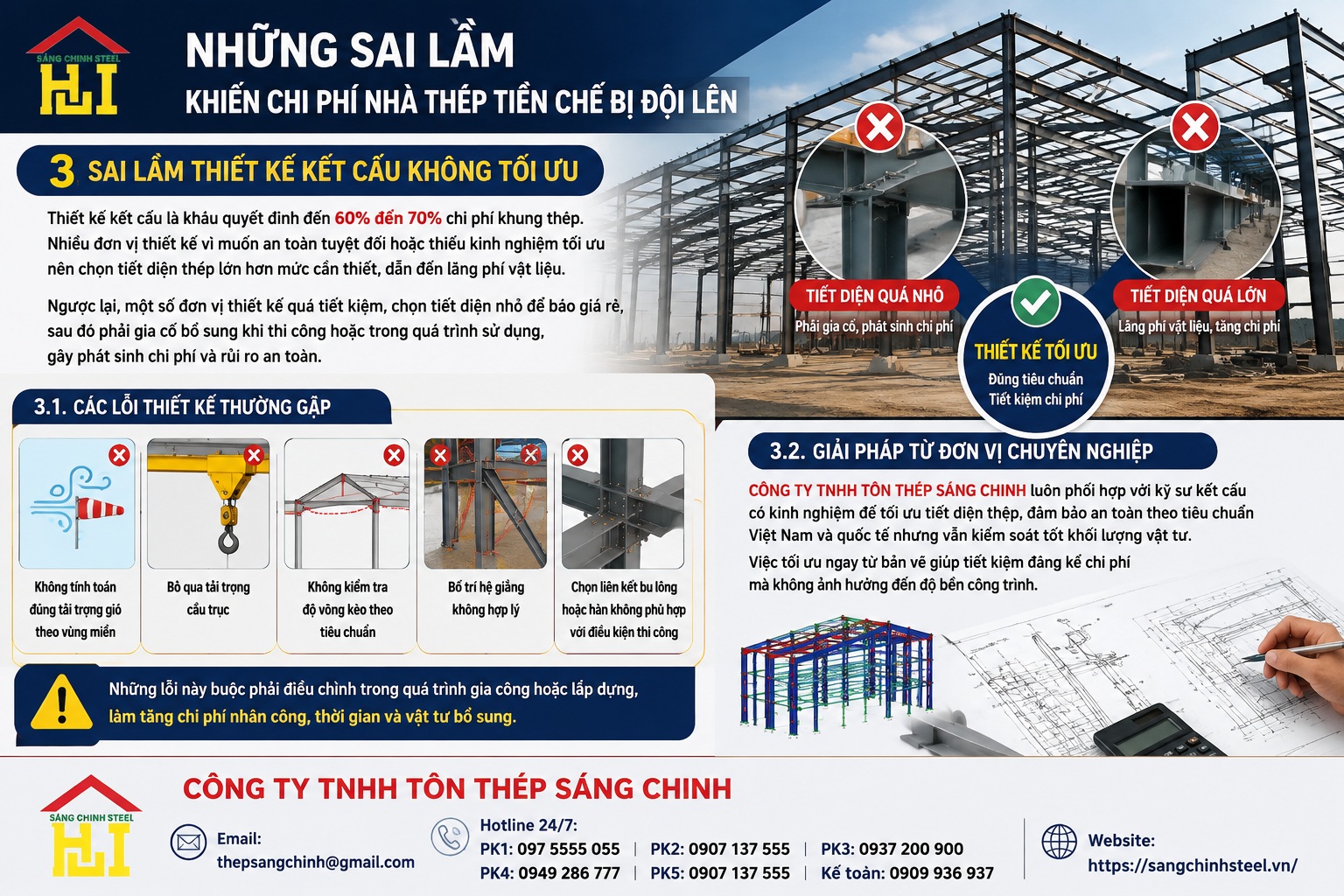 Những sai lầm khiến chi phí nhà thép tiền chế bị đội lên