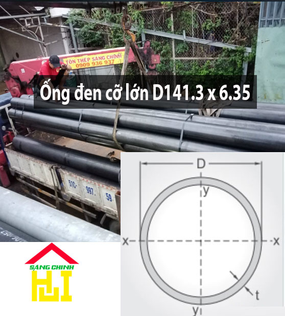 ỐNG ĐEN CỠ LỐN D141.3 X 6.35 - SÁNG CHINH STEEL