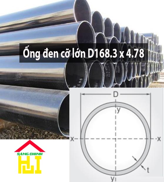 Ống Đen Cỡ Lớn D168.3 x 4.78 - Sáng Chinh Steel