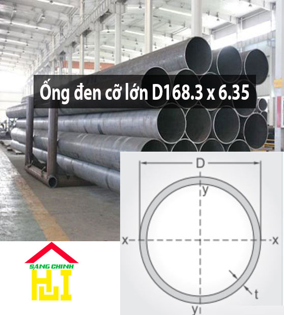 Ống Đen Cỡ Lớn D168.3 x 6.35 - Sáng Chinh STEEL