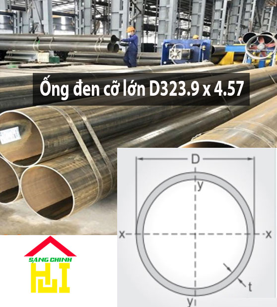 Ống thép đen D323.9 x 4.57 - Sáng Chinh Steel