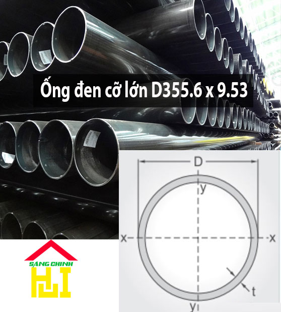 Ống Đen Cỡ Lớn D355.6 x 9.53 - Sáng Chinh STEEL