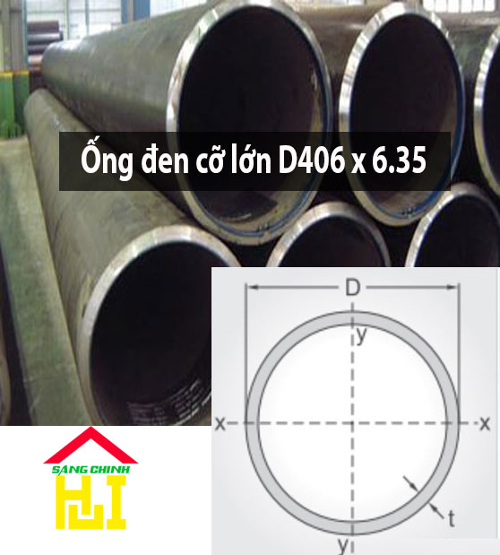 Ống đen cỡ lớn D406 x 6.35