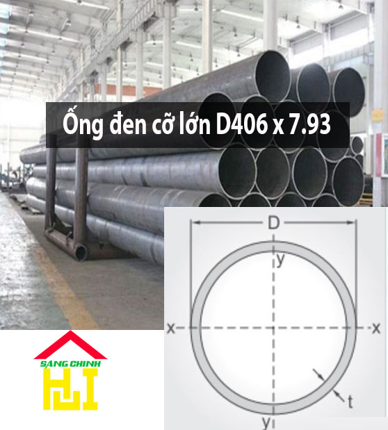 Ống đen cỡ lớn D406 x 7.93