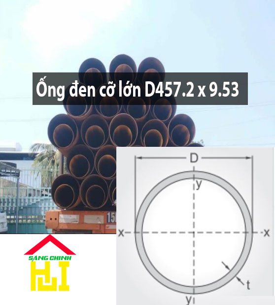 Ống đen cỡ lớn D457.2 x 9.53