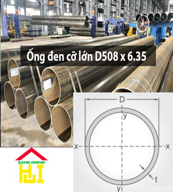 Ống đen cỡ lớn D508 x 6.35