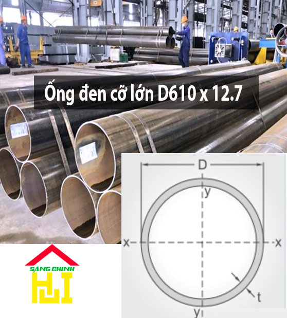 Ống đen cỡ lớn D610 x 12.7