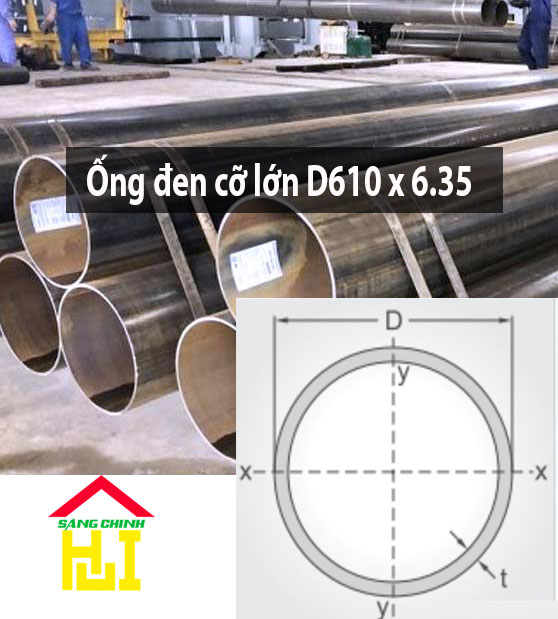 Ống đen cỡ lớn D610 x 6.35