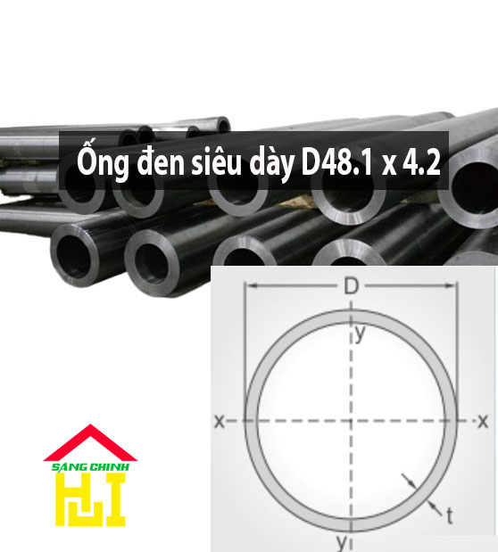 Ống đen siêu dày D48.1 x 4.2