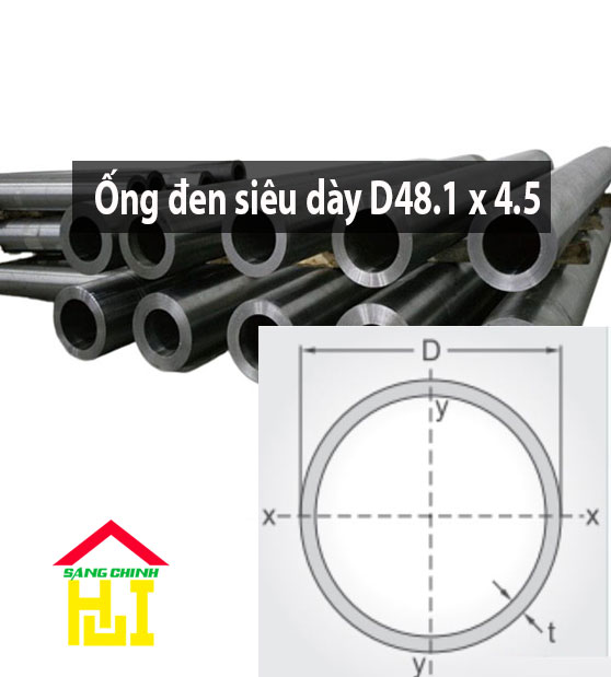 Ống đen siêu dày D48.1 x 4.5
