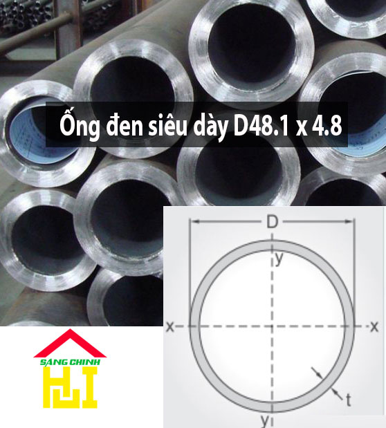 Ống đen siêu dày D48.1 x 4.8