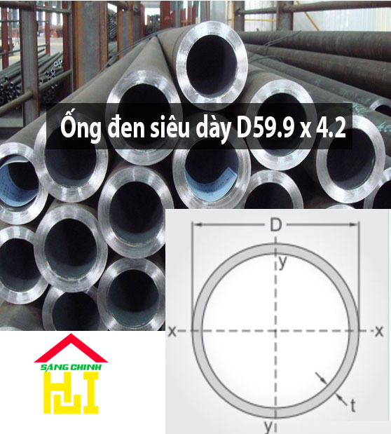Ống đen siêu dày D59.9 x 4.2