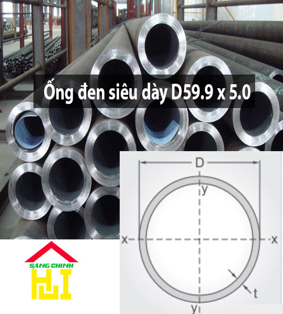 Ống đen siêu dày D59.9 x 5.0