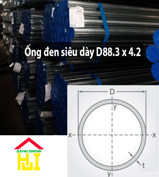 Ống đen siêu dày D88.3 x 4.2