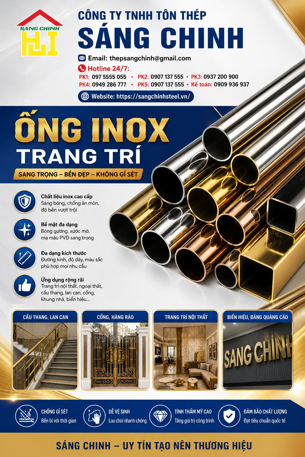 Ống inox trang trí