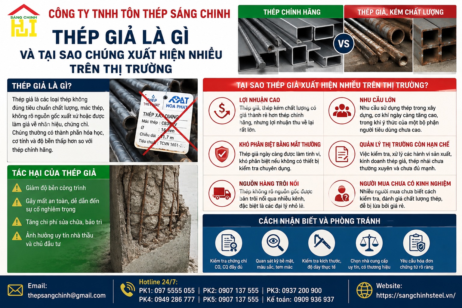 Phân biệt thép giả