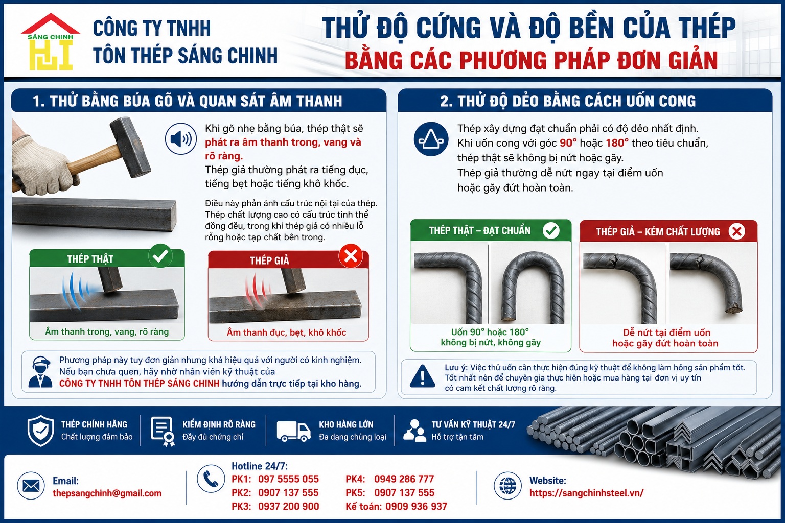 Phân biệt thép giả