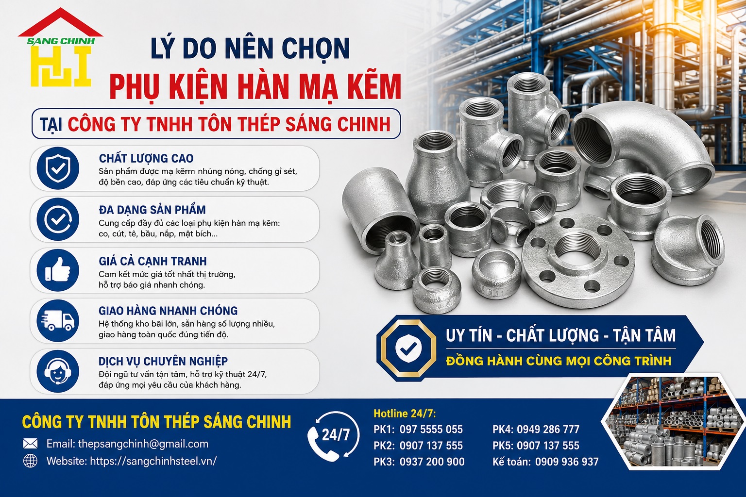 Phụ kiện hàn mạ kẽm SCH20 SCH40 SCH80 SCH160