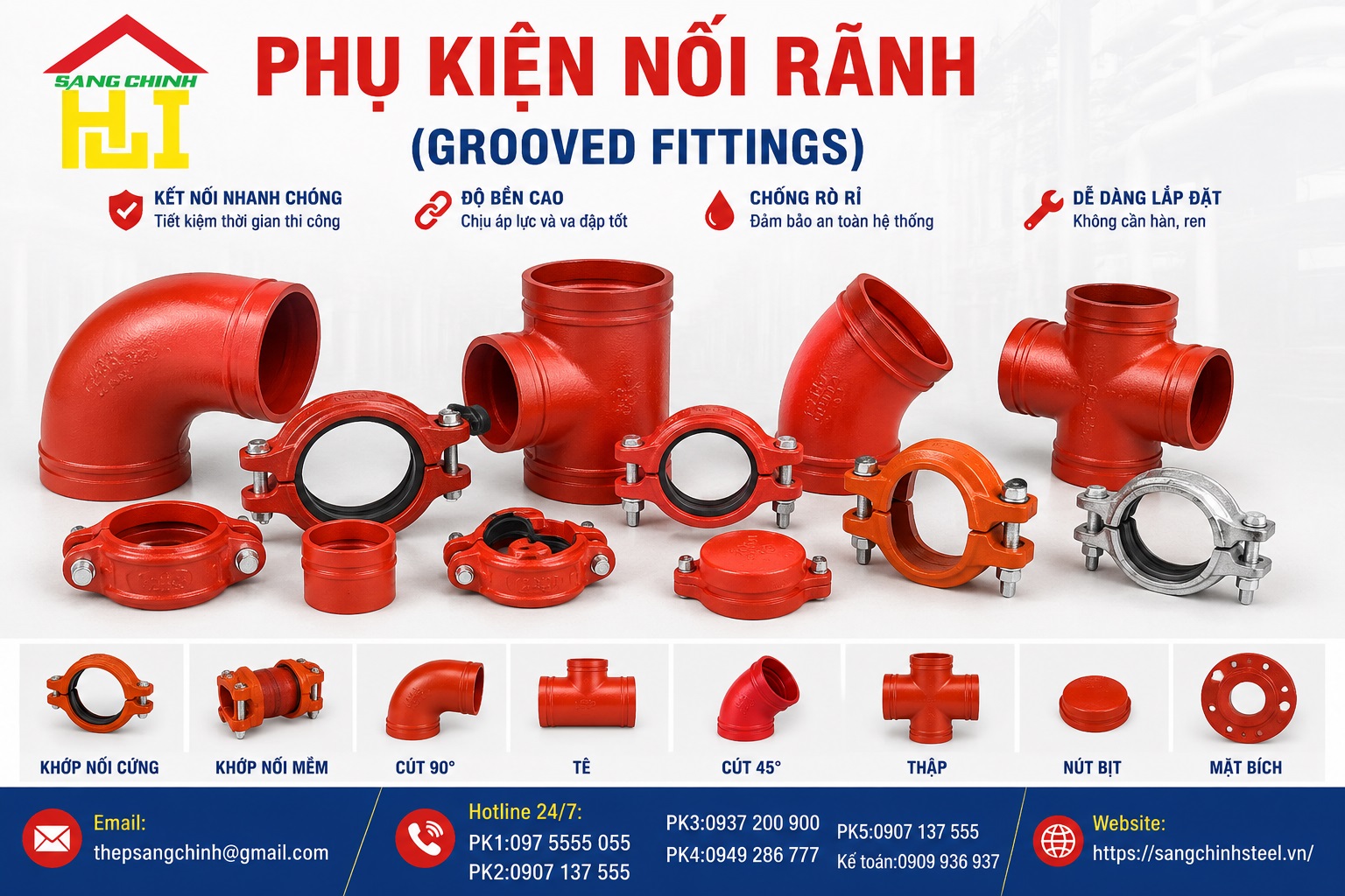 Phụ Kiện Nối Rãnh (Grooved Fittings)
