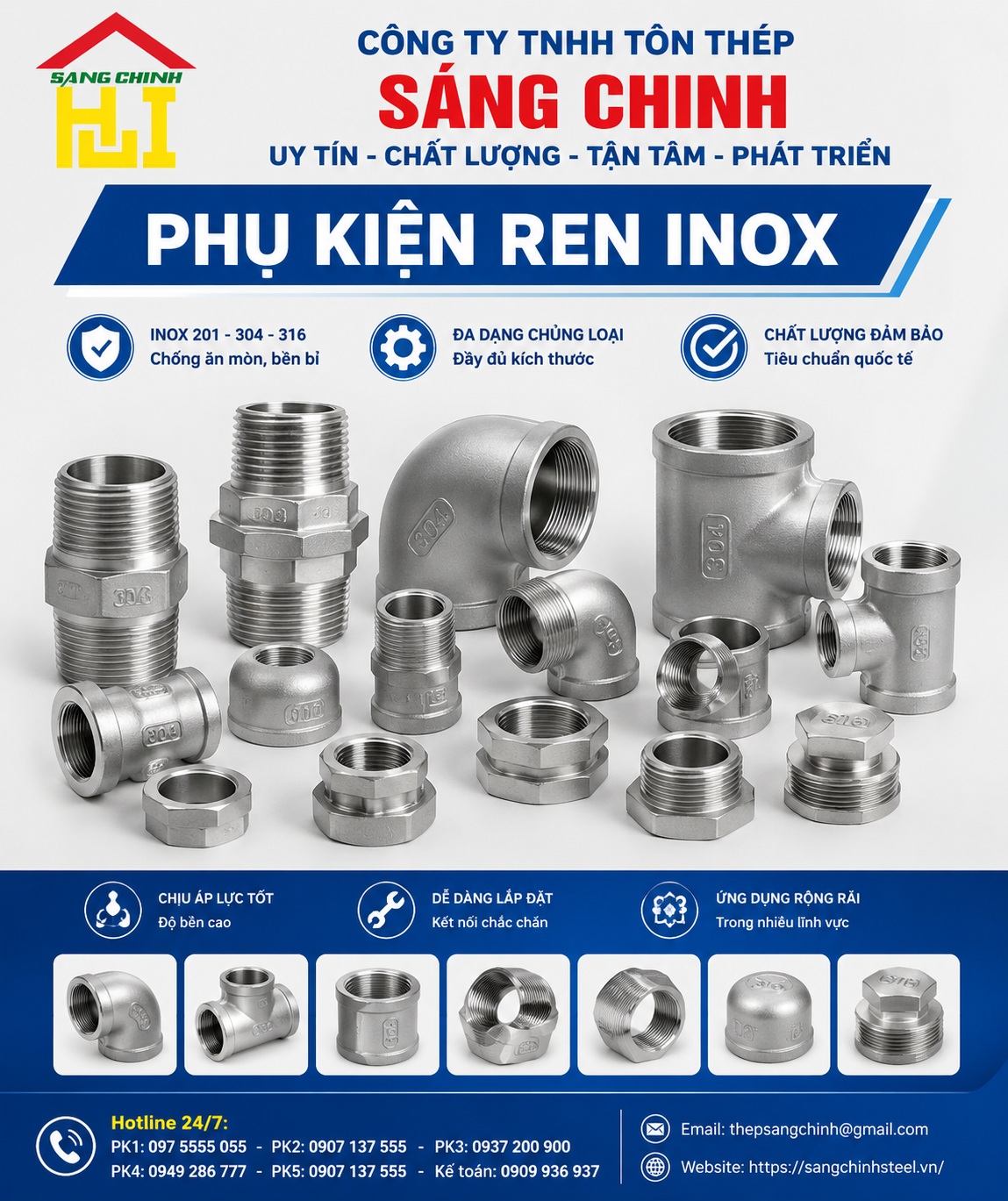 Phụ kiện ren inox