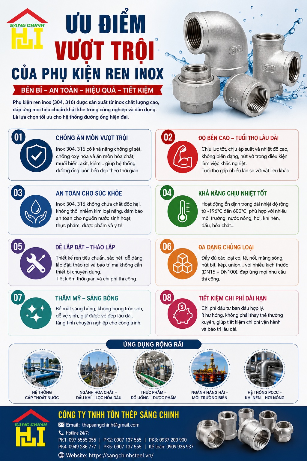 Phụ kiện ren inox