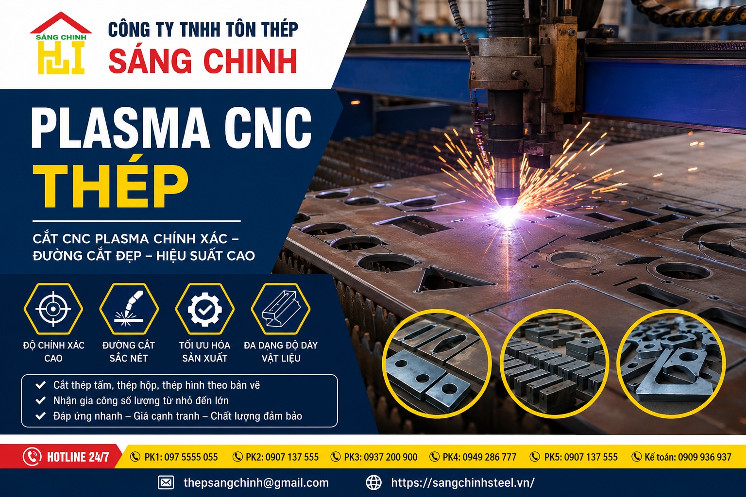 Plasma cnc thép