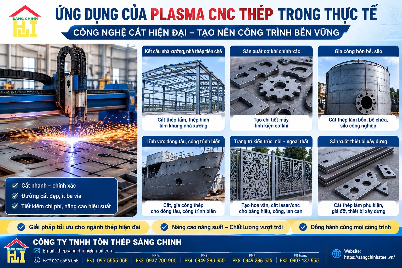 Plasma cnc thép