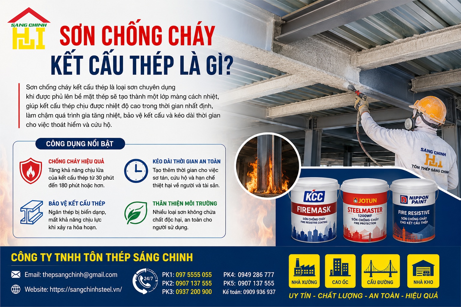 Quy Định & Tiêu Chuẩn Sơn Chống Cháy Kết Cấu Thép