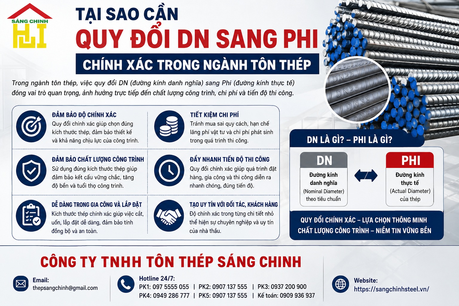Quy đổi DN sang Phi