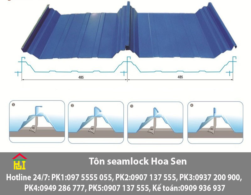 Tôn seamlock Hoa Sen