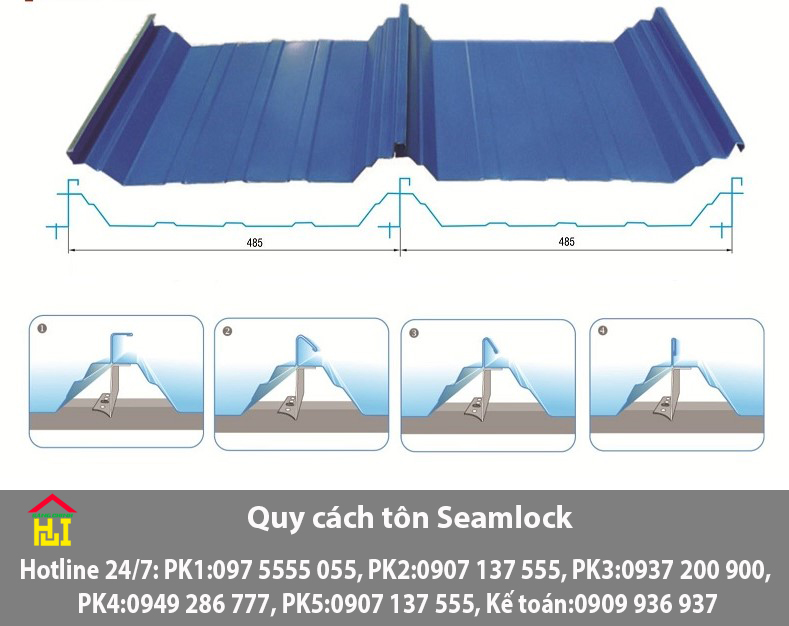 Ứng dụng tôn SeamLock 470