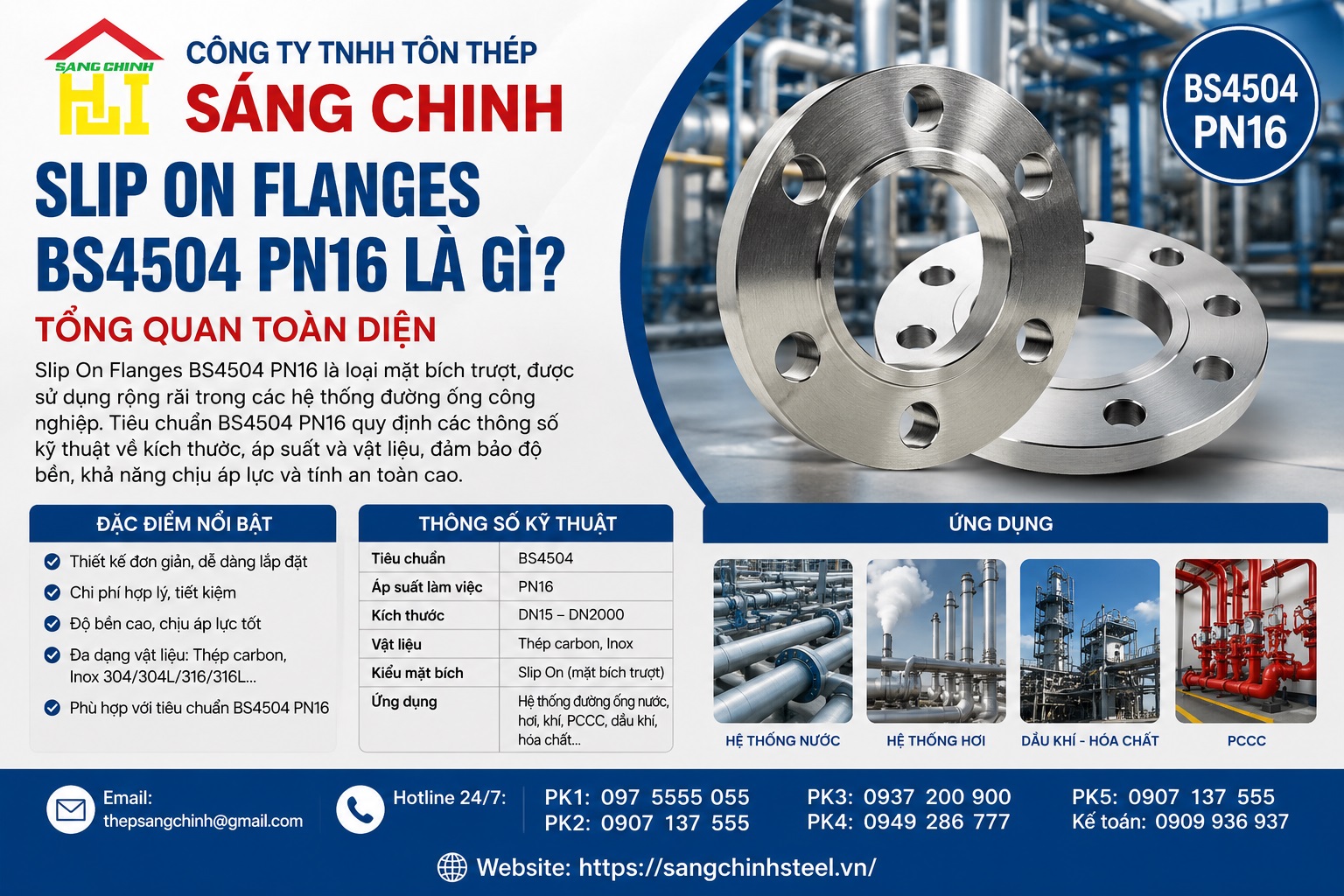 Slip On Flanges BS4504 PN16