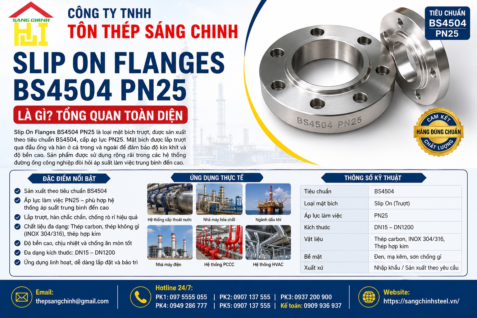Slip On Flanges BS4504 PN25