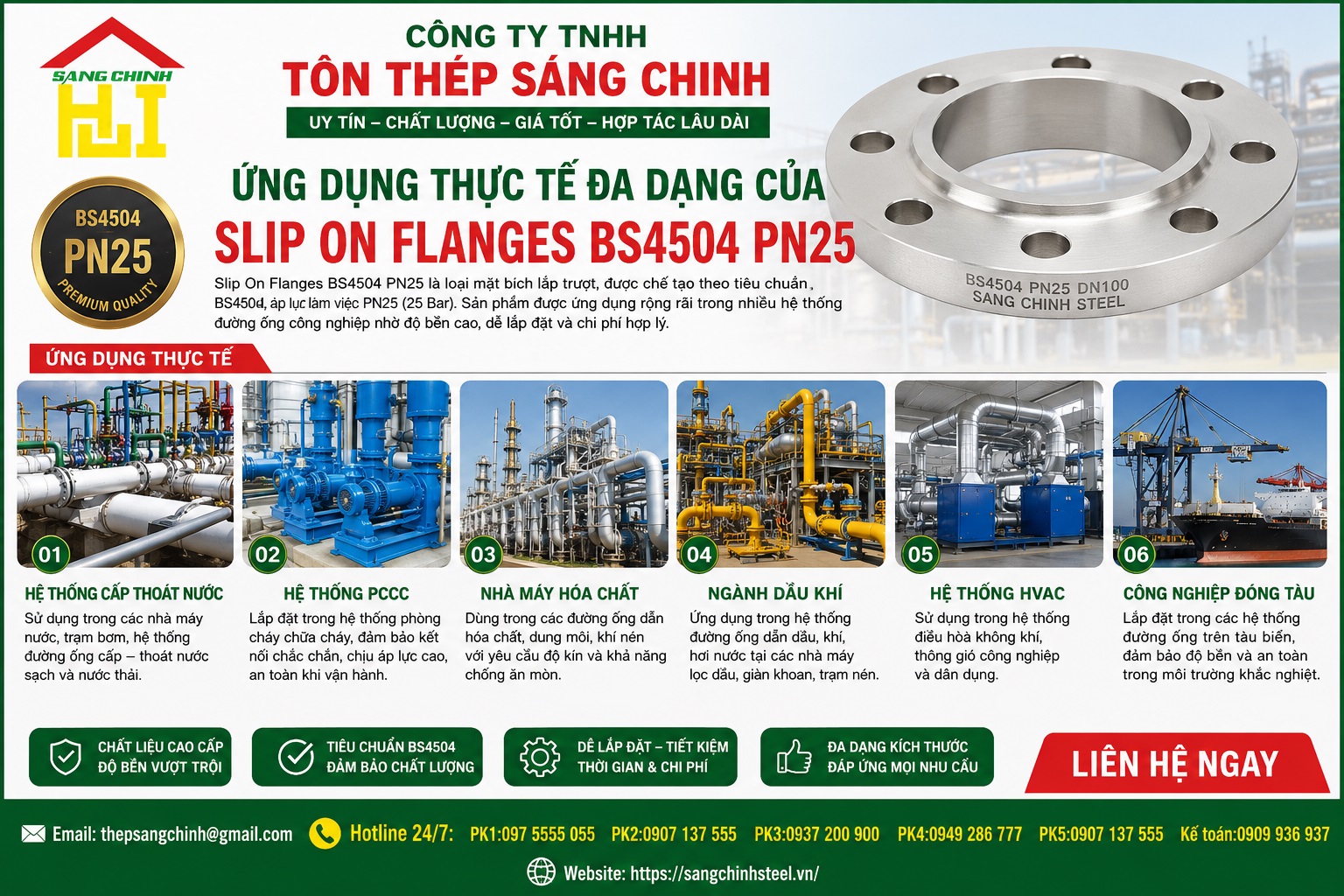 Slip On Flanges BS4504 PN25