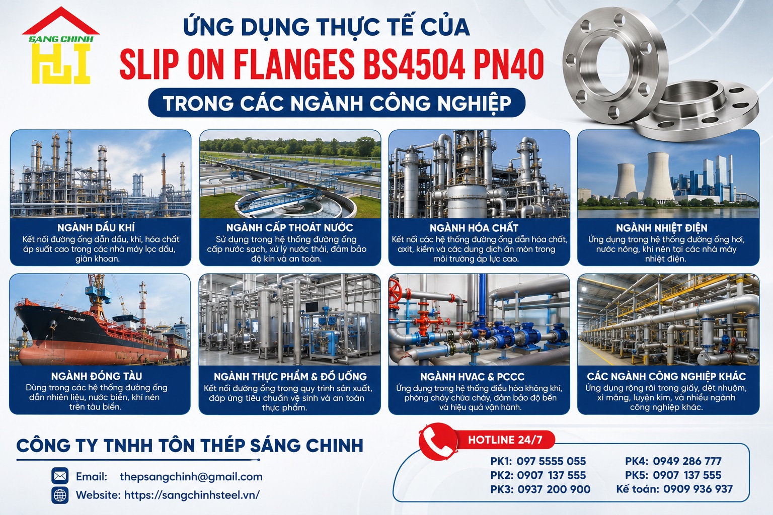 Slip On Flanges BS4504 PN40