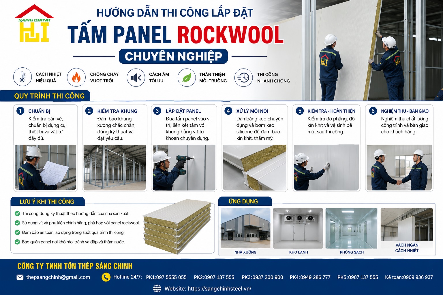 Tấm panel bông khoáng Rockwool