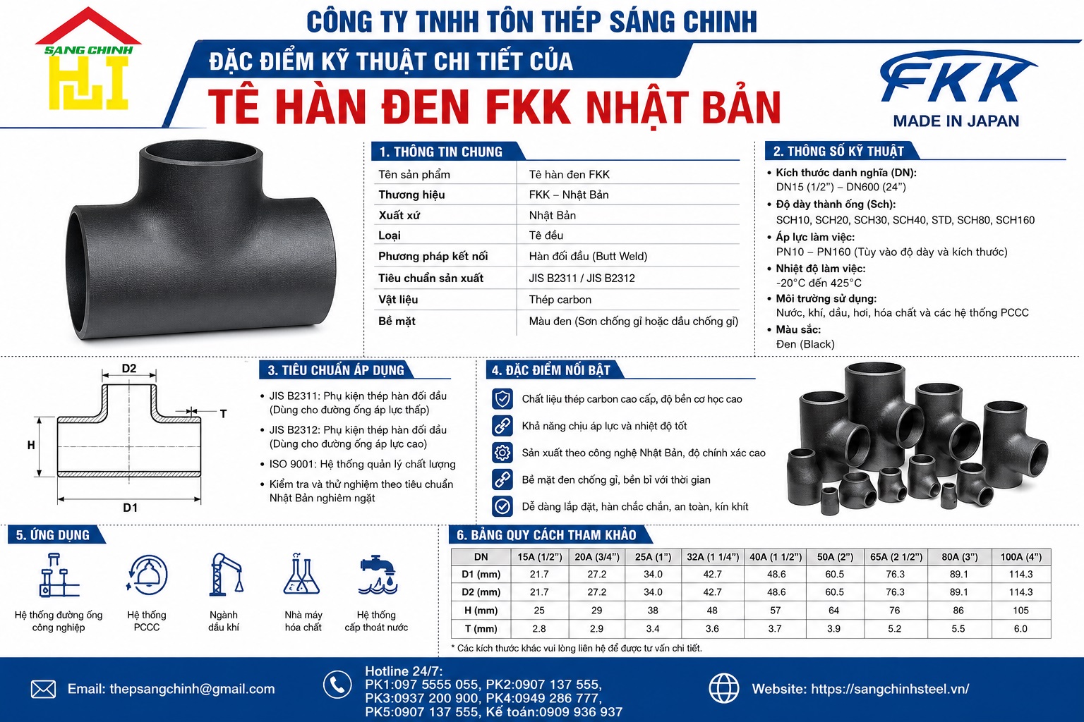 Tê hàn đen FKK – Nhật