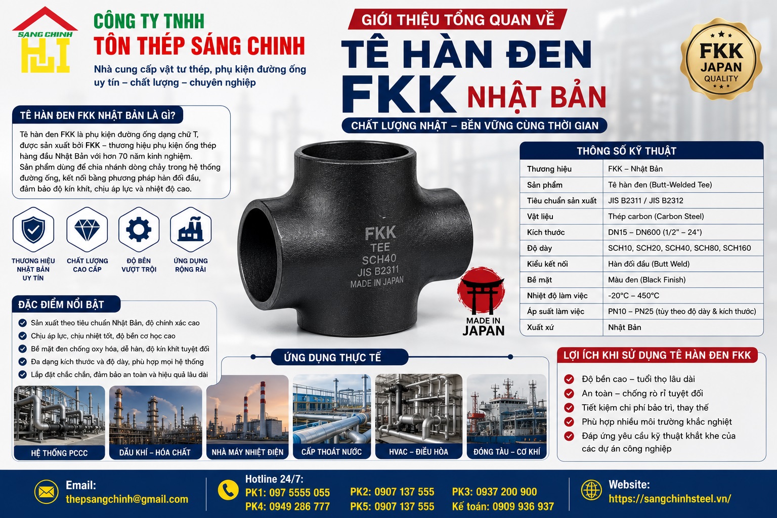 Tê hàn đen FKK – Nhật