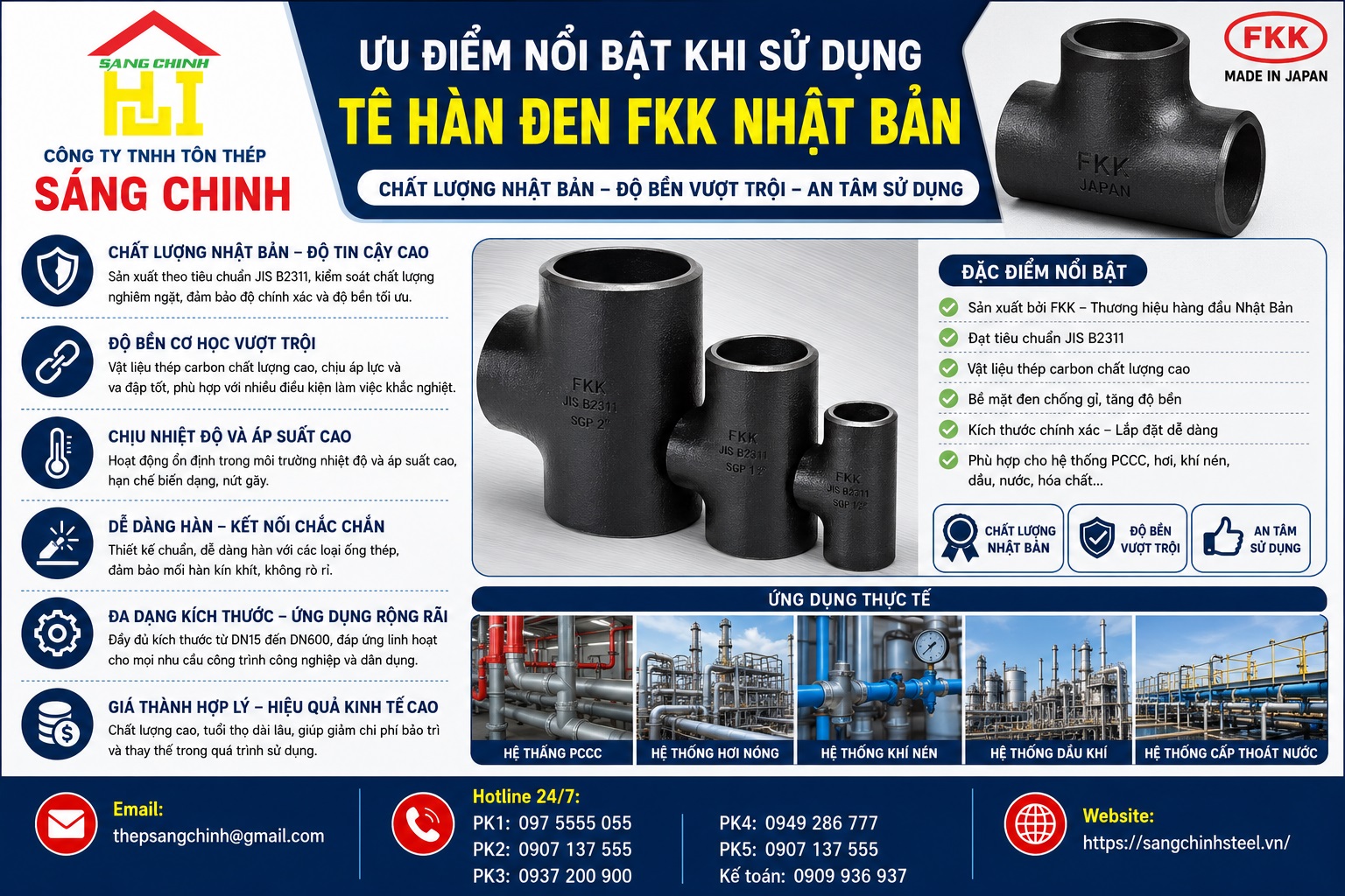 Tê hàn đen FKK – Nhật